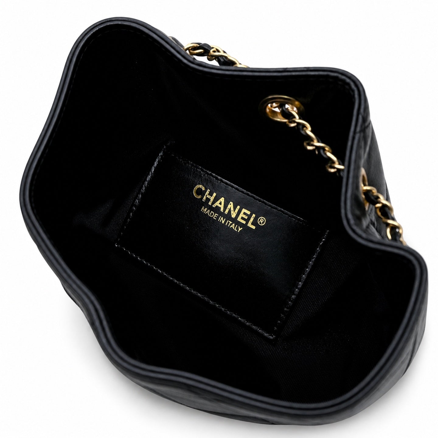 Chanel Small Denim Leather Gold Bag