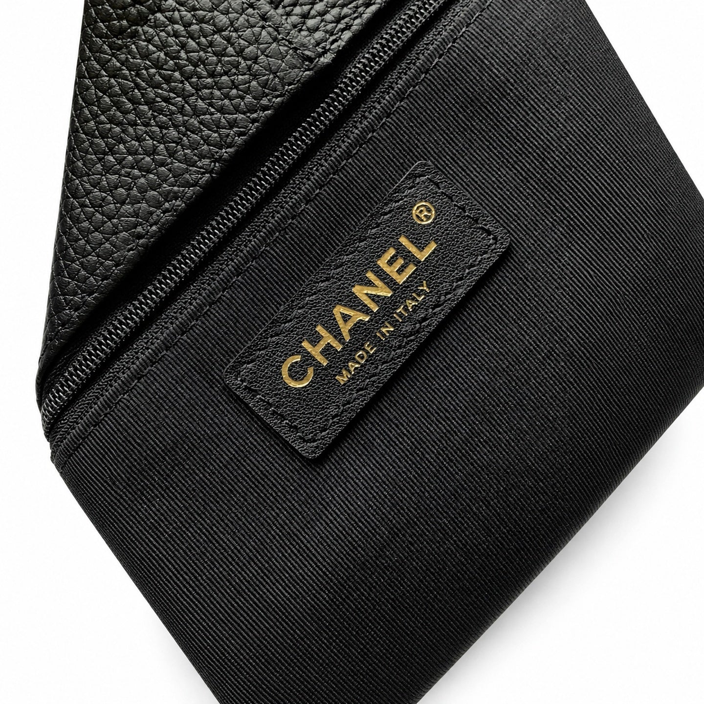 Chanel Small Leather Black Gold Handbag