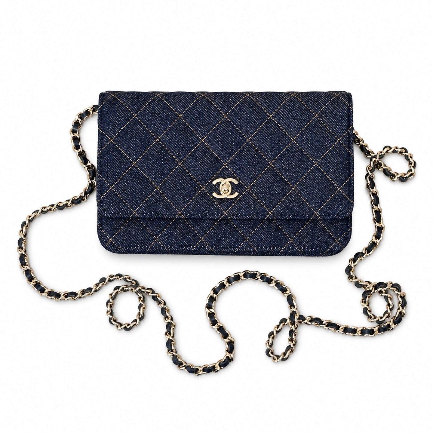 Chanel Supreme Small Denim Wallet on Chain