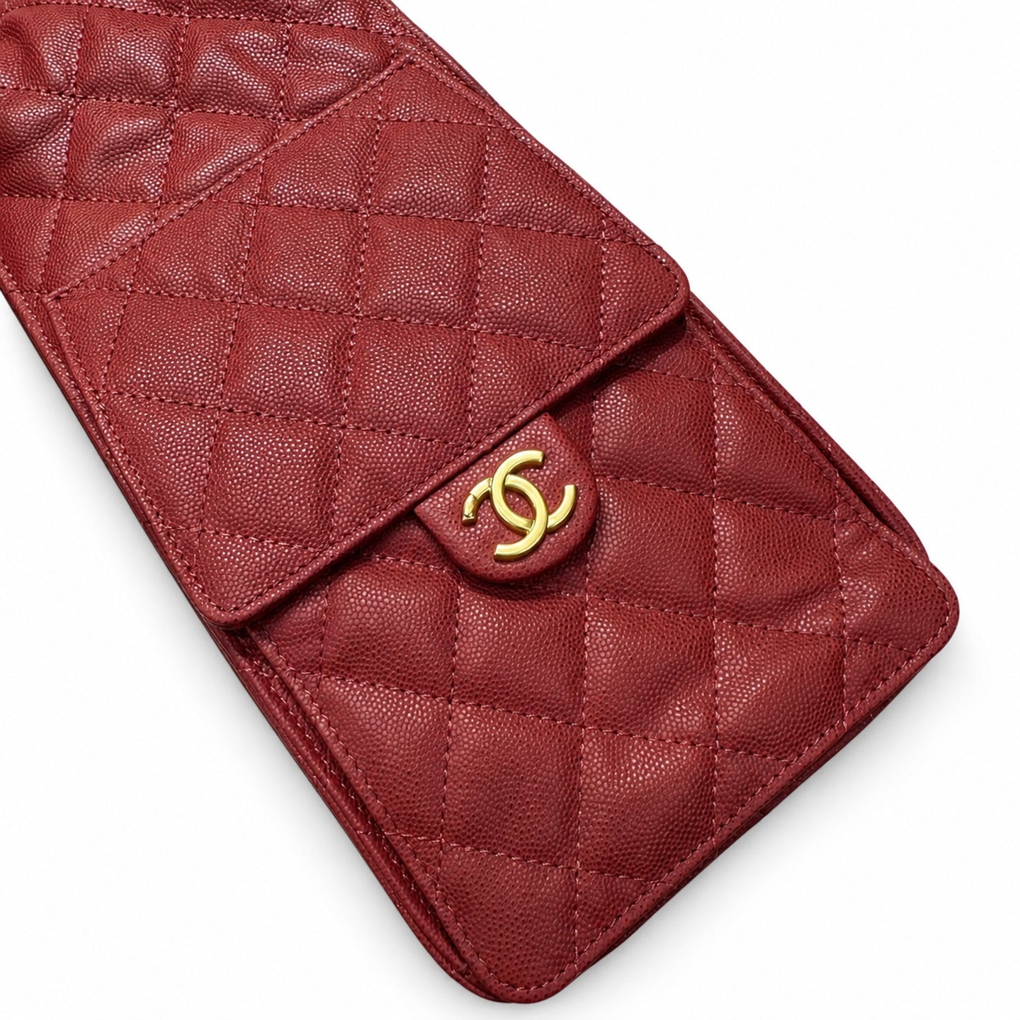 Chanel Small Denim Leather Yellow Gold Bag