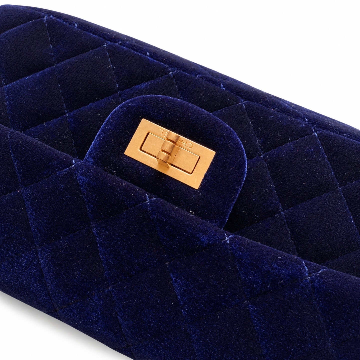 Chanel Mini Silk Velvet Tweed Leather Black Purple Gold Charm