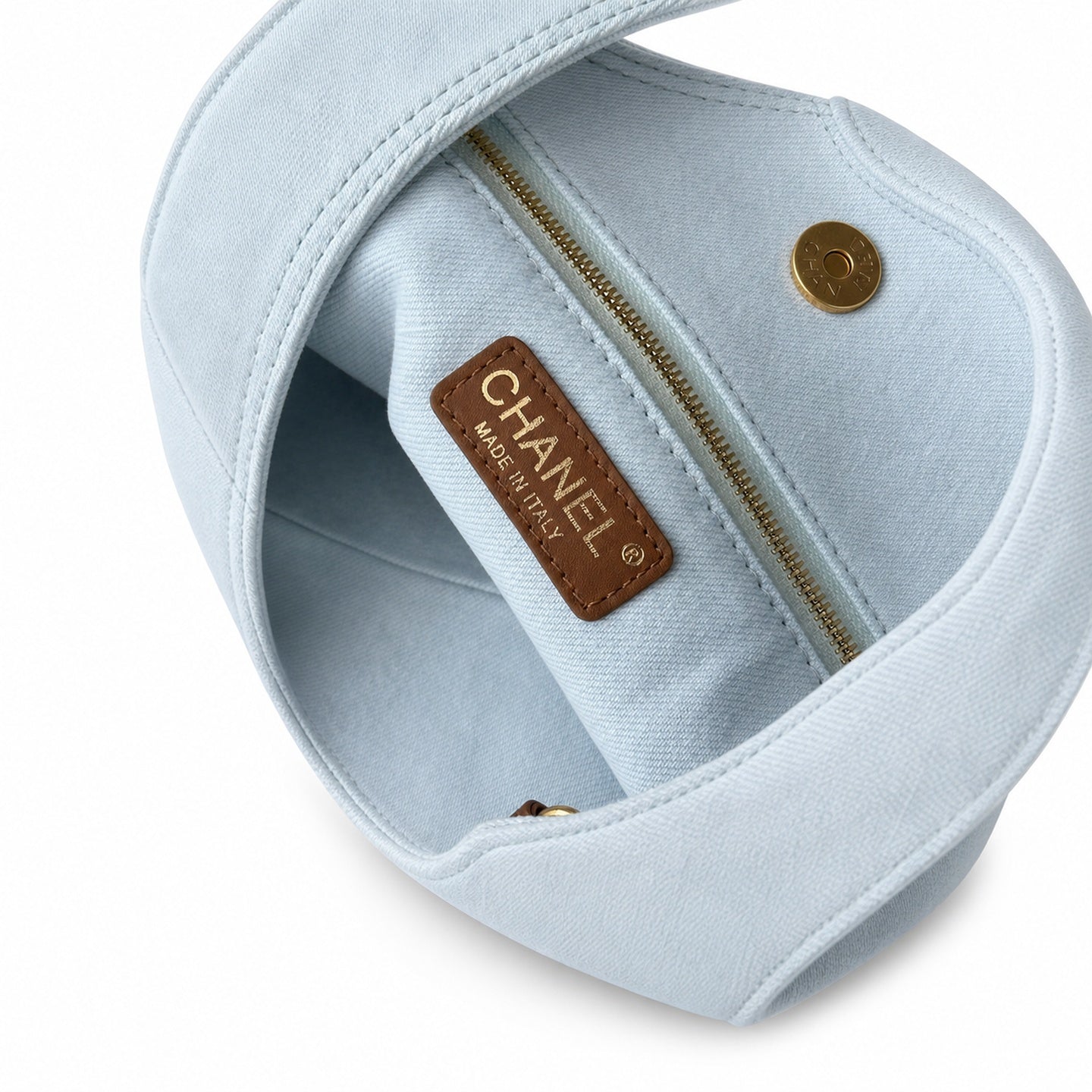 Chanel Large Canvas White Blue Bag