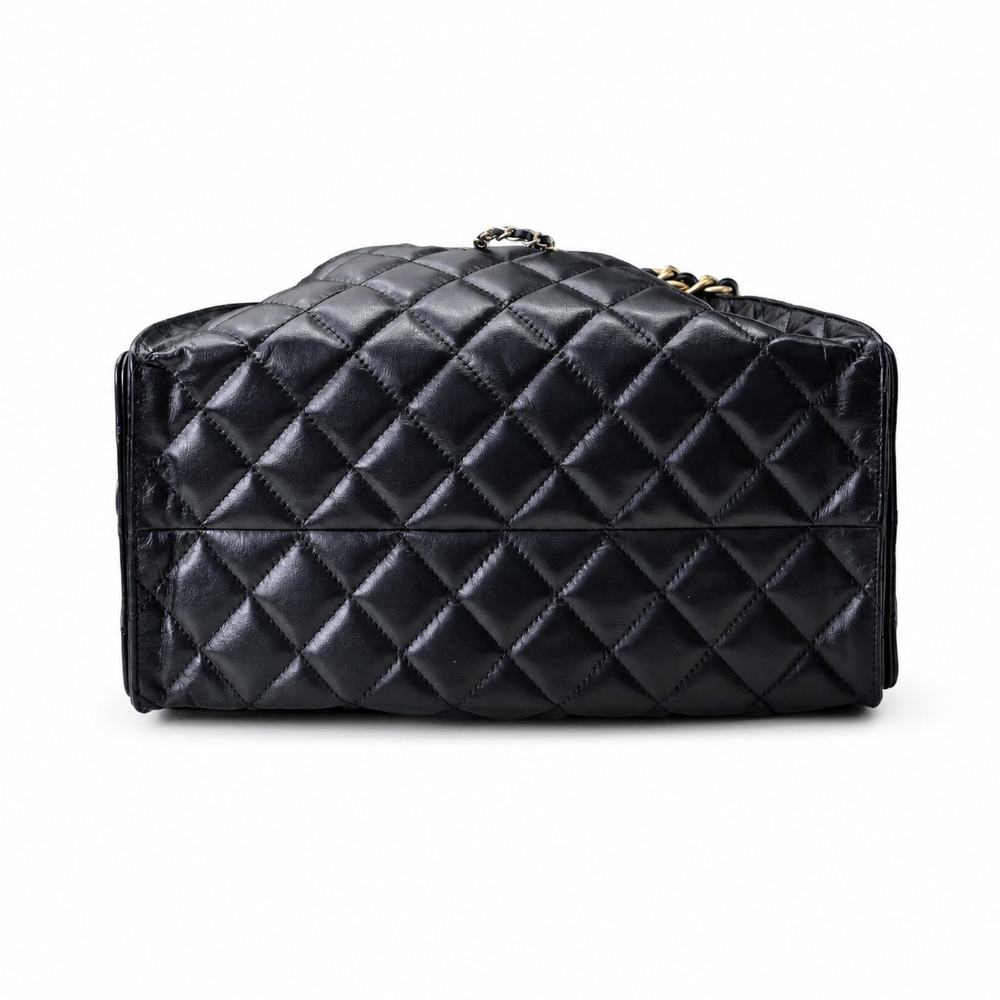 Chanel Small Denim Leather Gold Bag