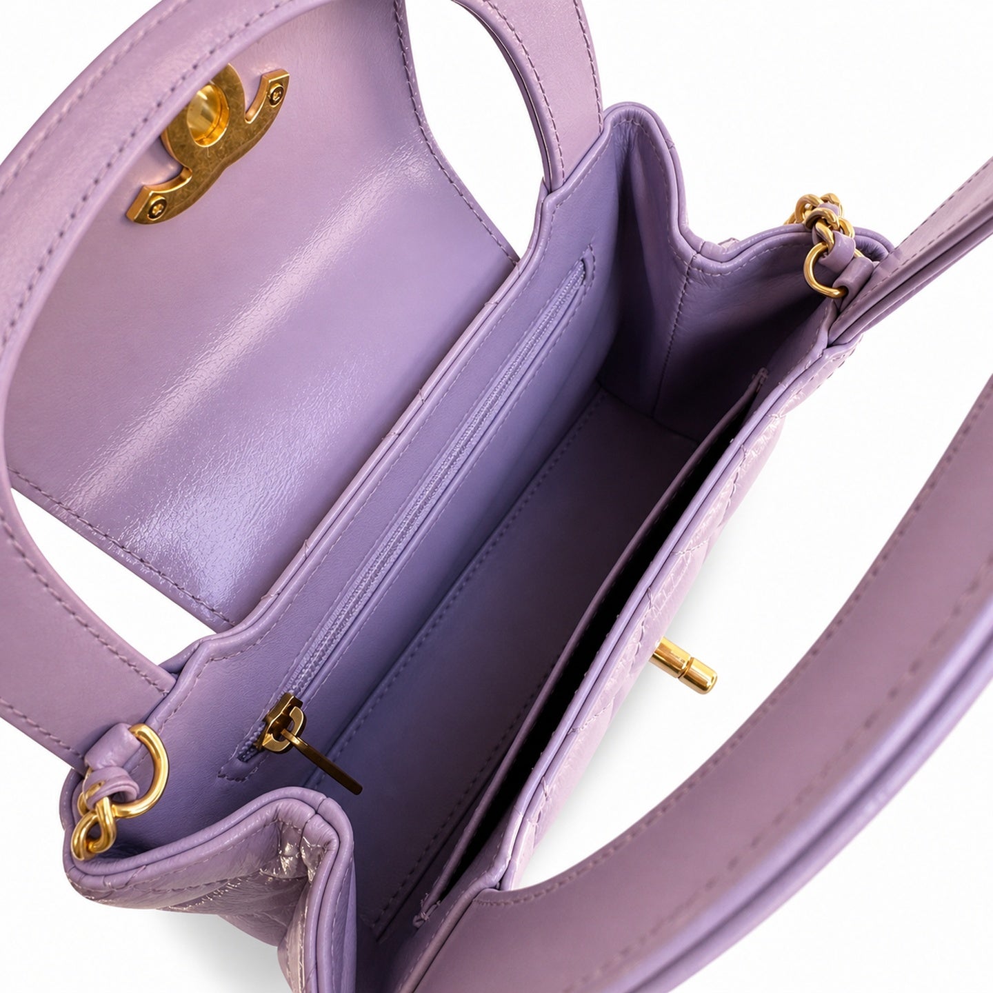 Chanel Black Purple Handbag
