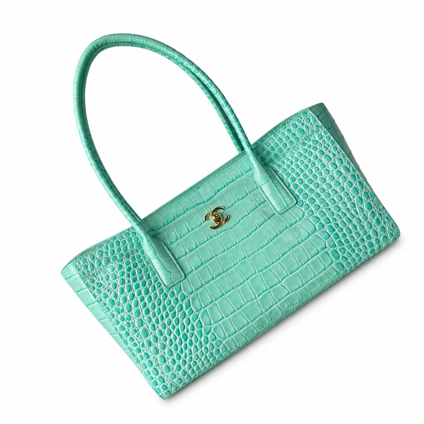 Chanel Large Leather Gold Tote Bag