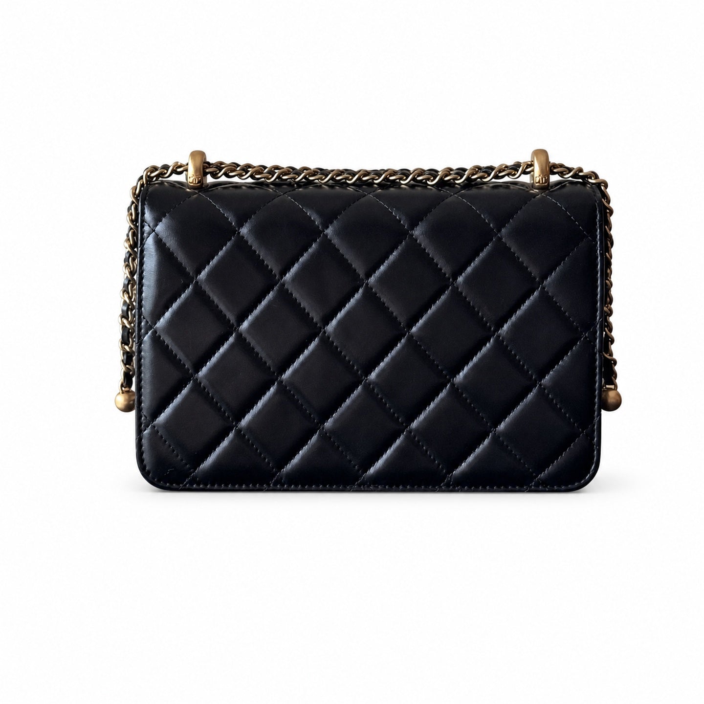 Chanel Large Leather Gold Wallet on Chain