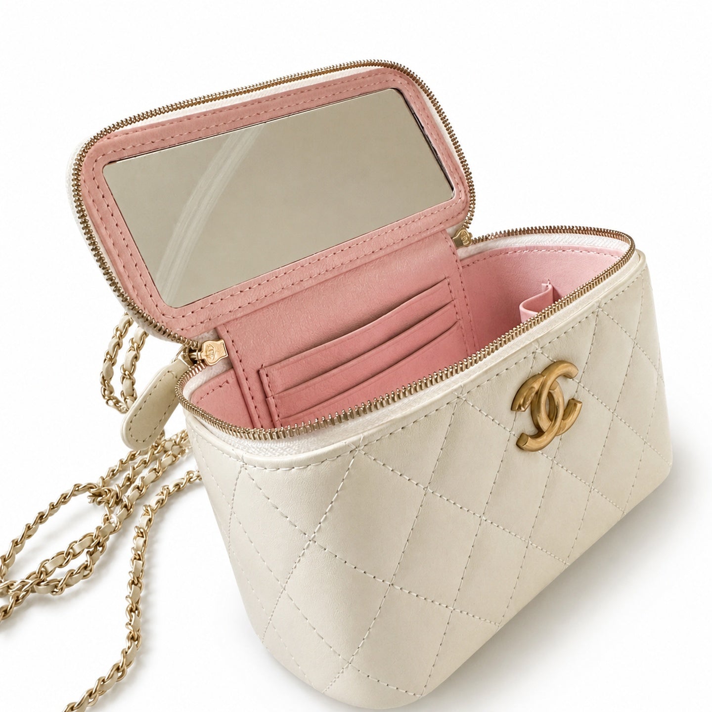 Chanel Black White Gold Bag