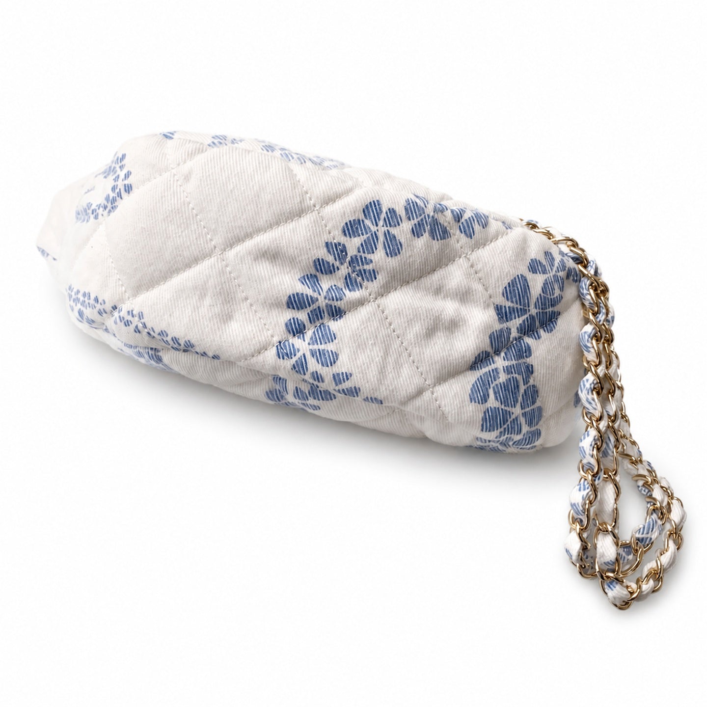 Chanel Denim White Blue Gold Bag