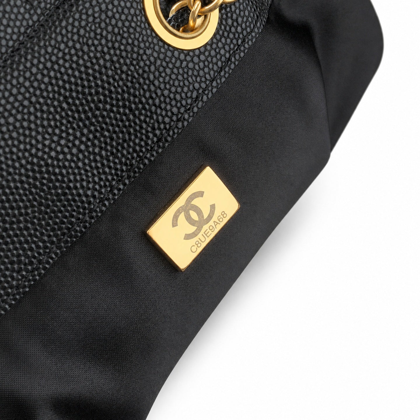 Chanel 25 Large Leather Black Gold Bag
