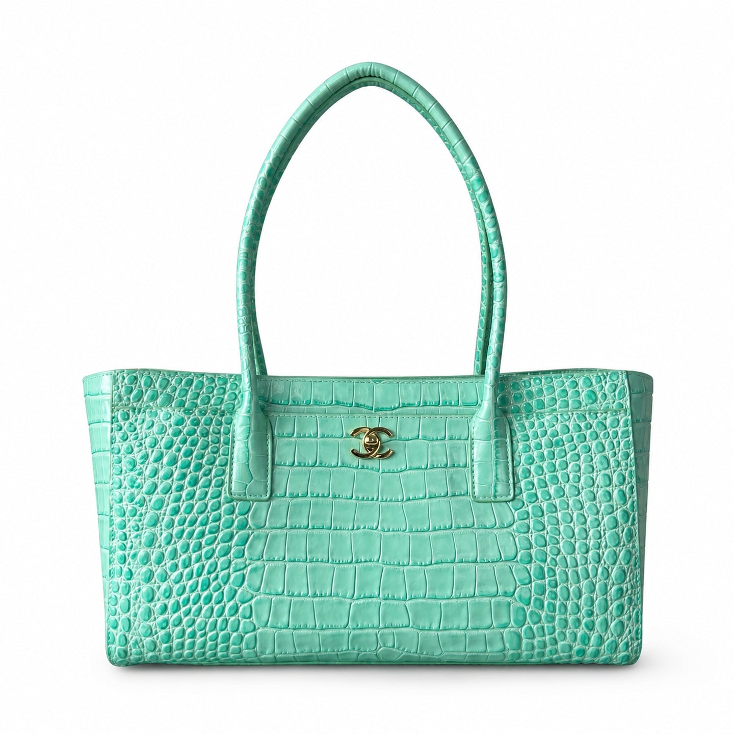 Chanel Large Leather Gold Tote Bag