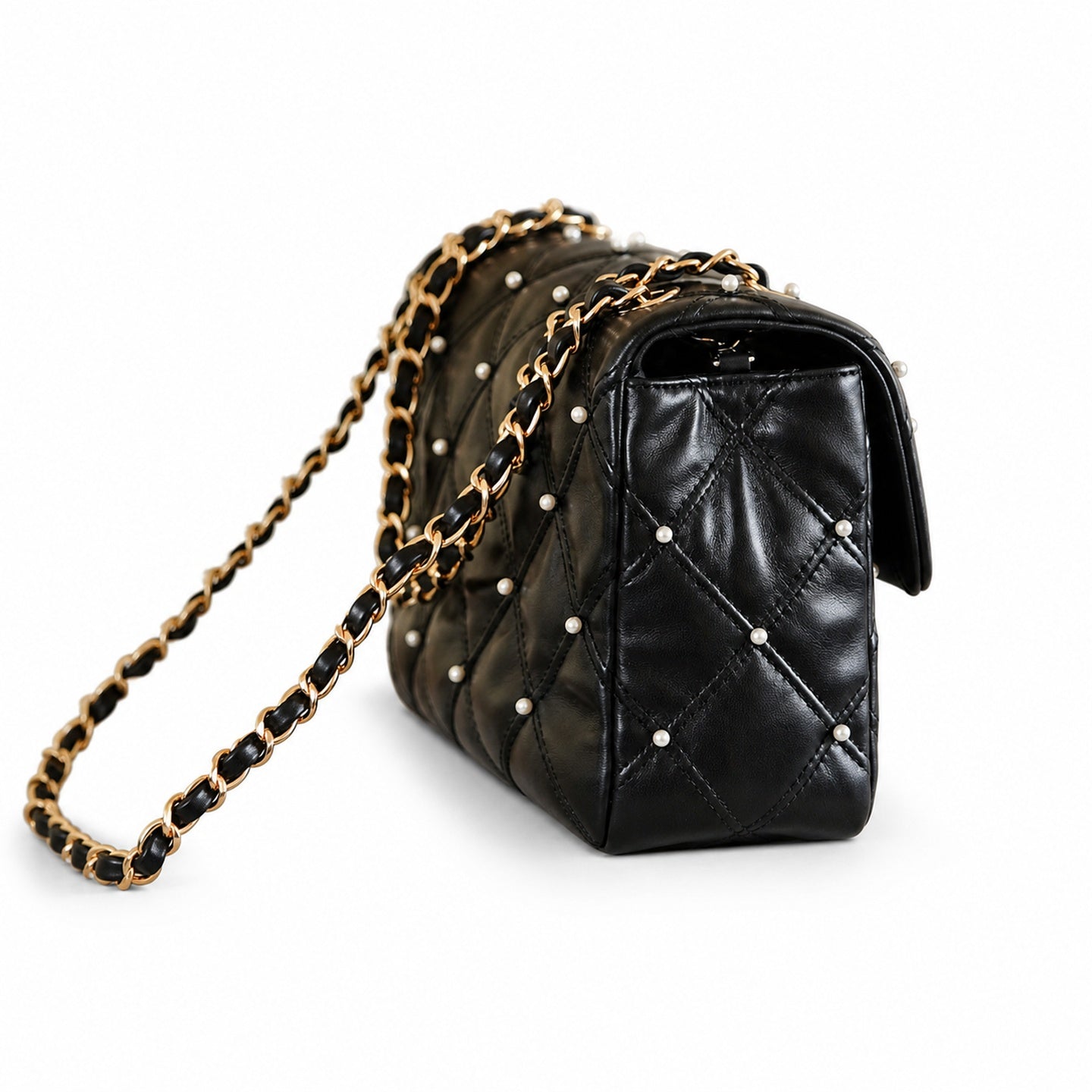 Chanel Cotton Leather Bag