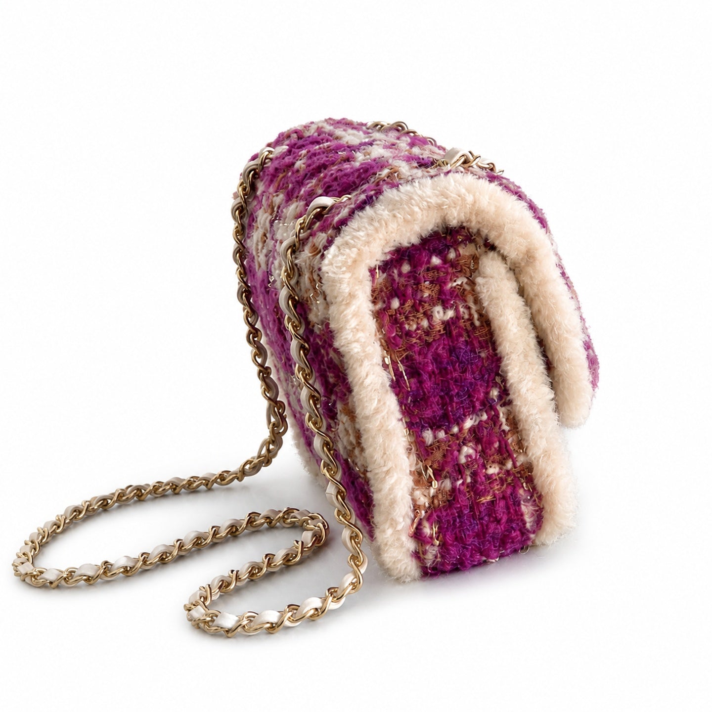 Chanel Large Wool Tweed Pink Purple Jacket