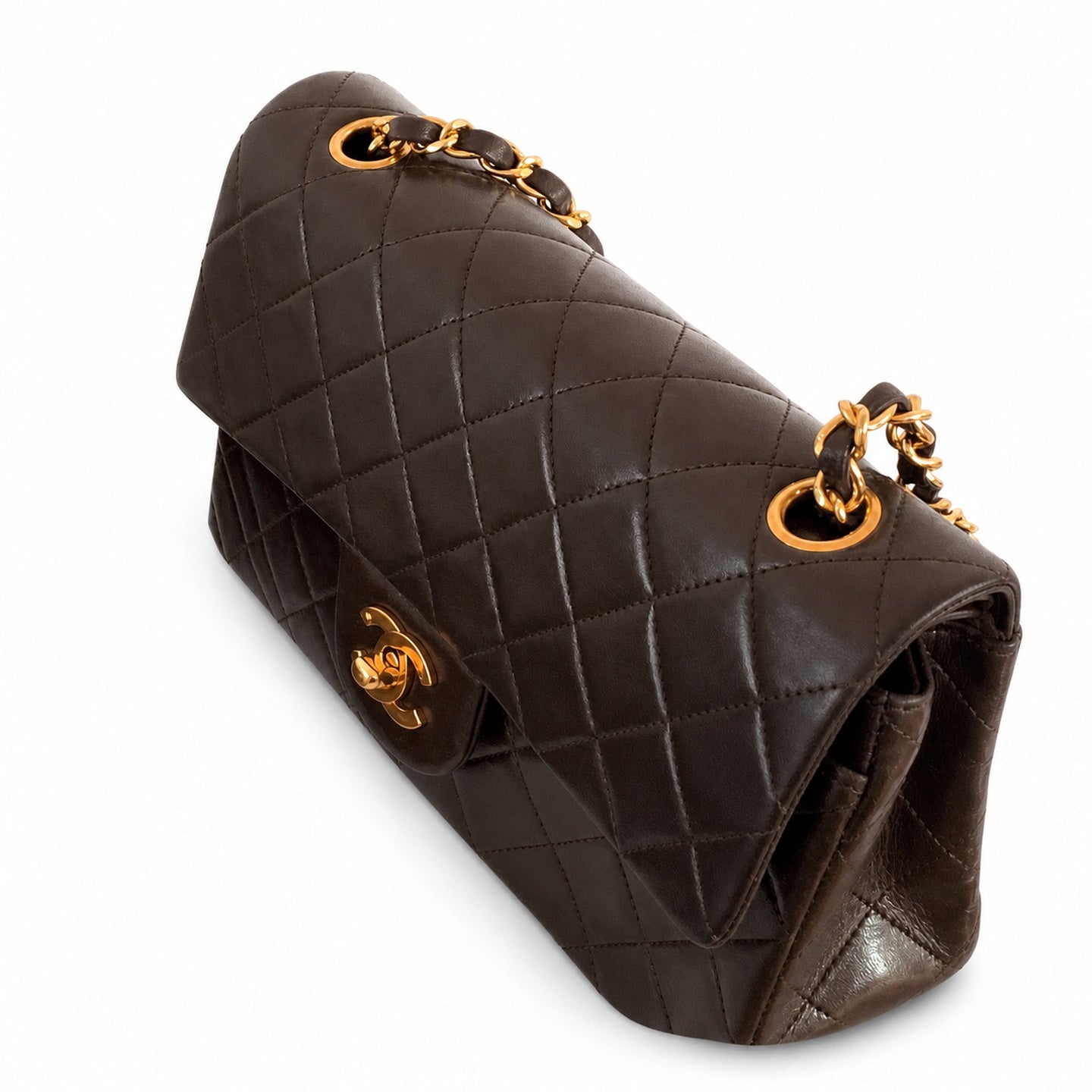 Chanel Reversible Large Leather Black Brown Bag