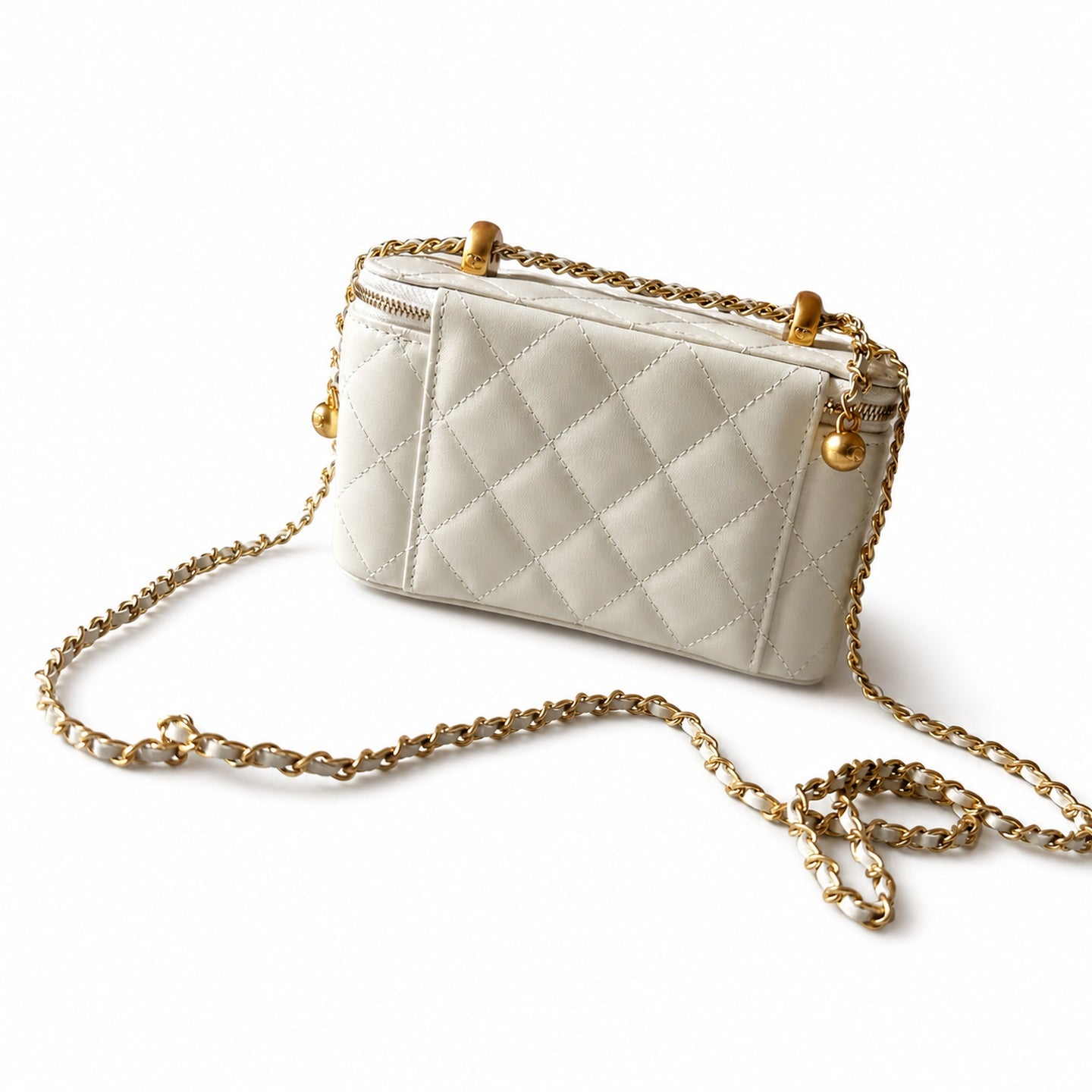 Chanel Black White Gold Bag