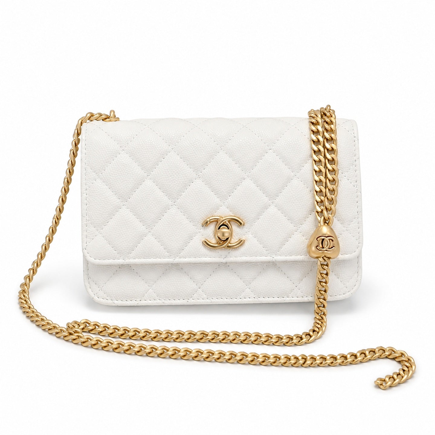 Chanel Leather Black Gold Wallet on Chain
