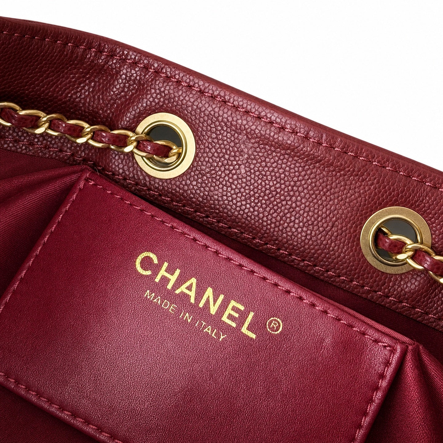 Chanel Medium Leather Gold Shopping Bag