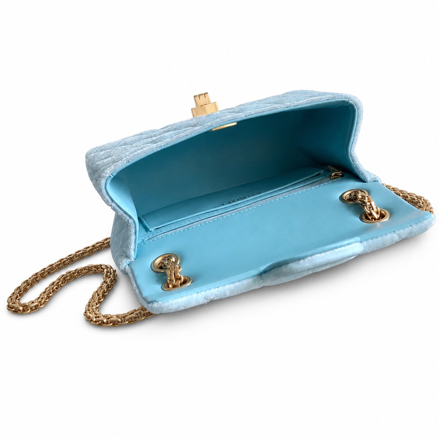 Chanel Mini Silk Velvet Tweed Leather Black Blue Gold Charm