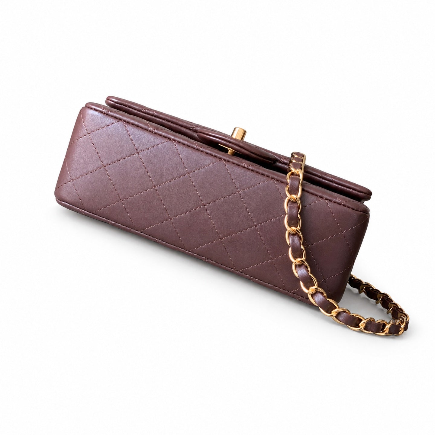 Chanel Reversible Mini Leather Black Brown Bag
