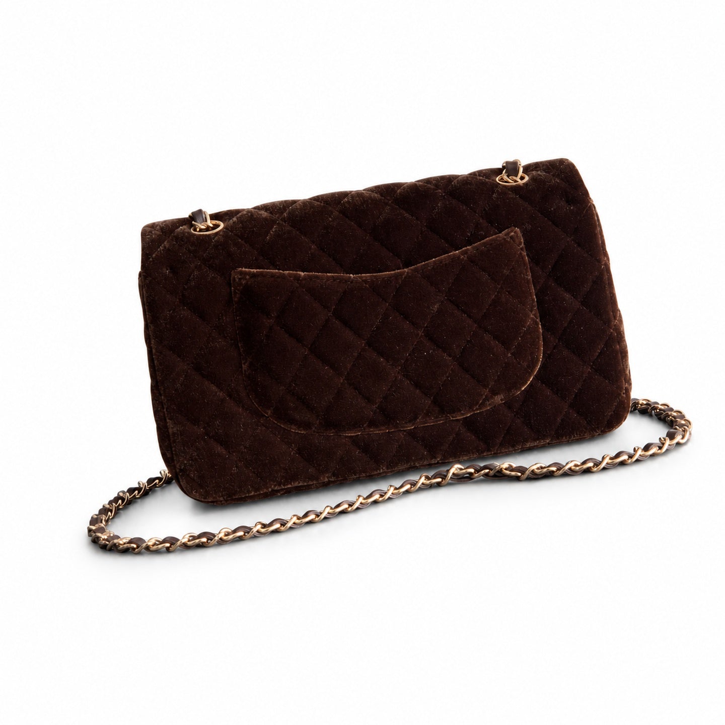 Chanel Velvet Brown Blue Purple Bag