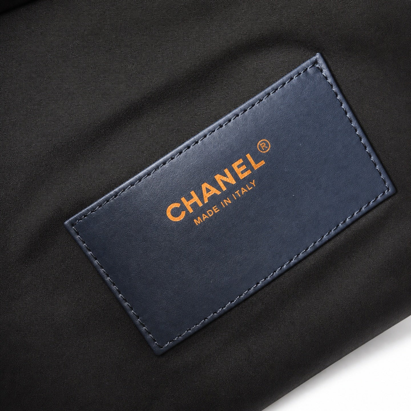 Chanel Medium Leather Black Blue Gold Bag