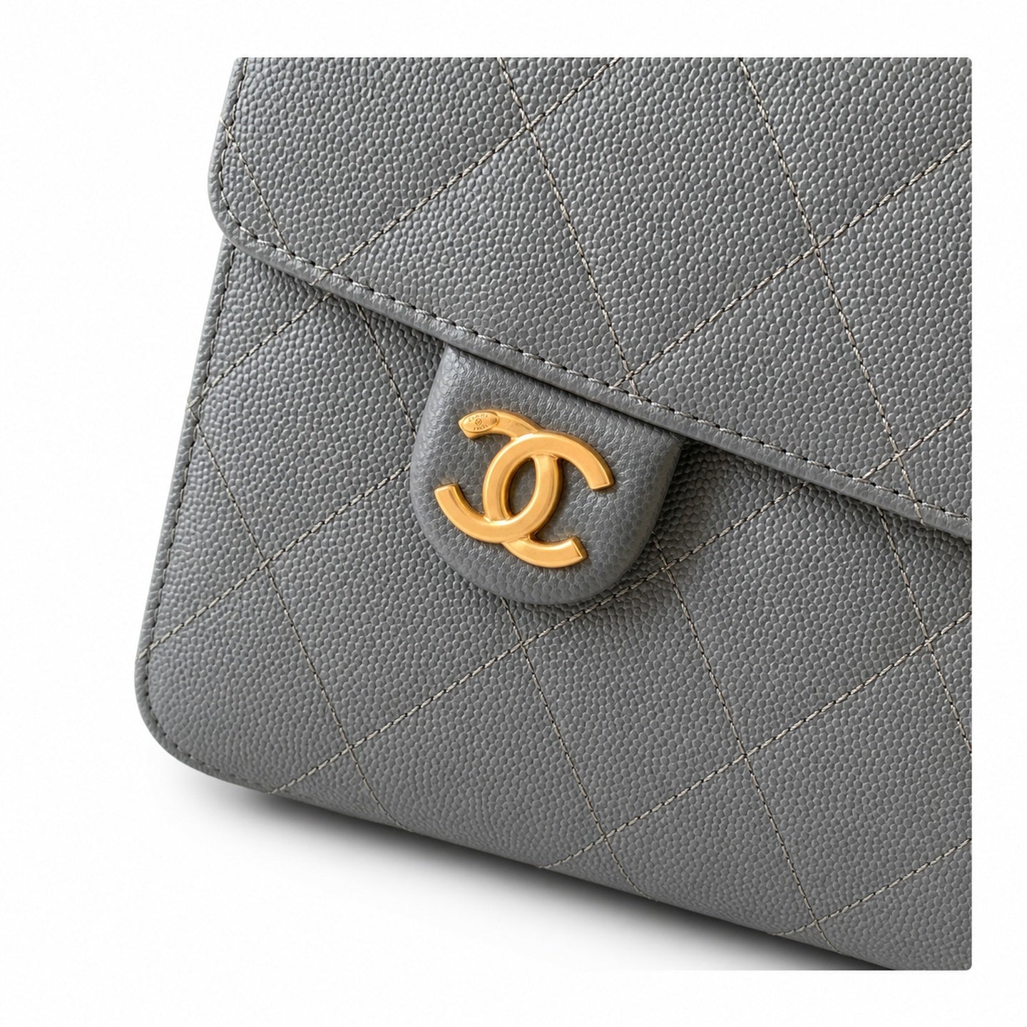 Chanel Medium Leather Black Gold Bag