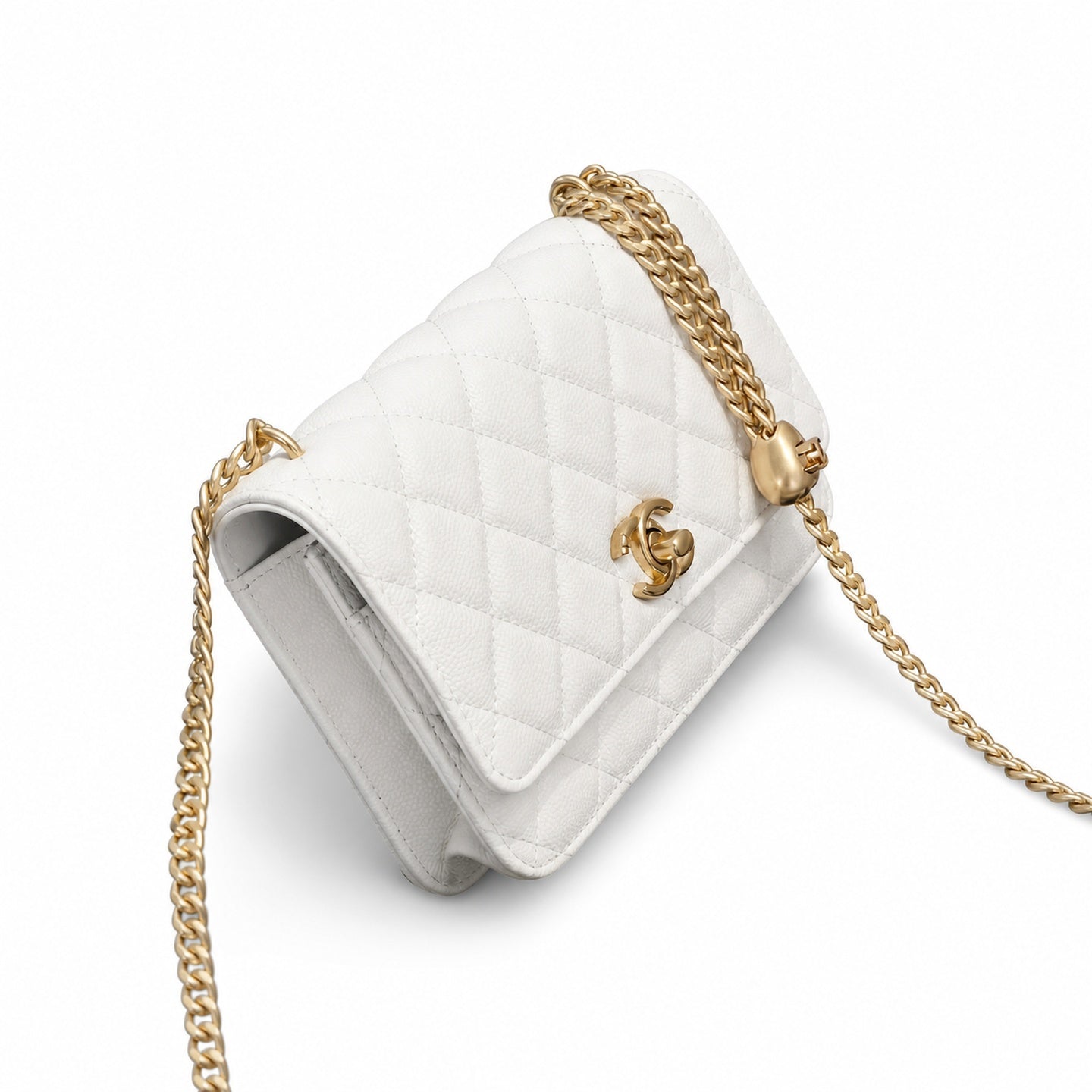 Chanel Leather Black Gold Wallet on Chain