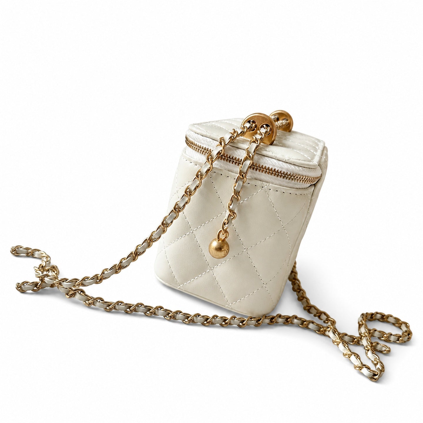 Chanel Black White Gold Bag