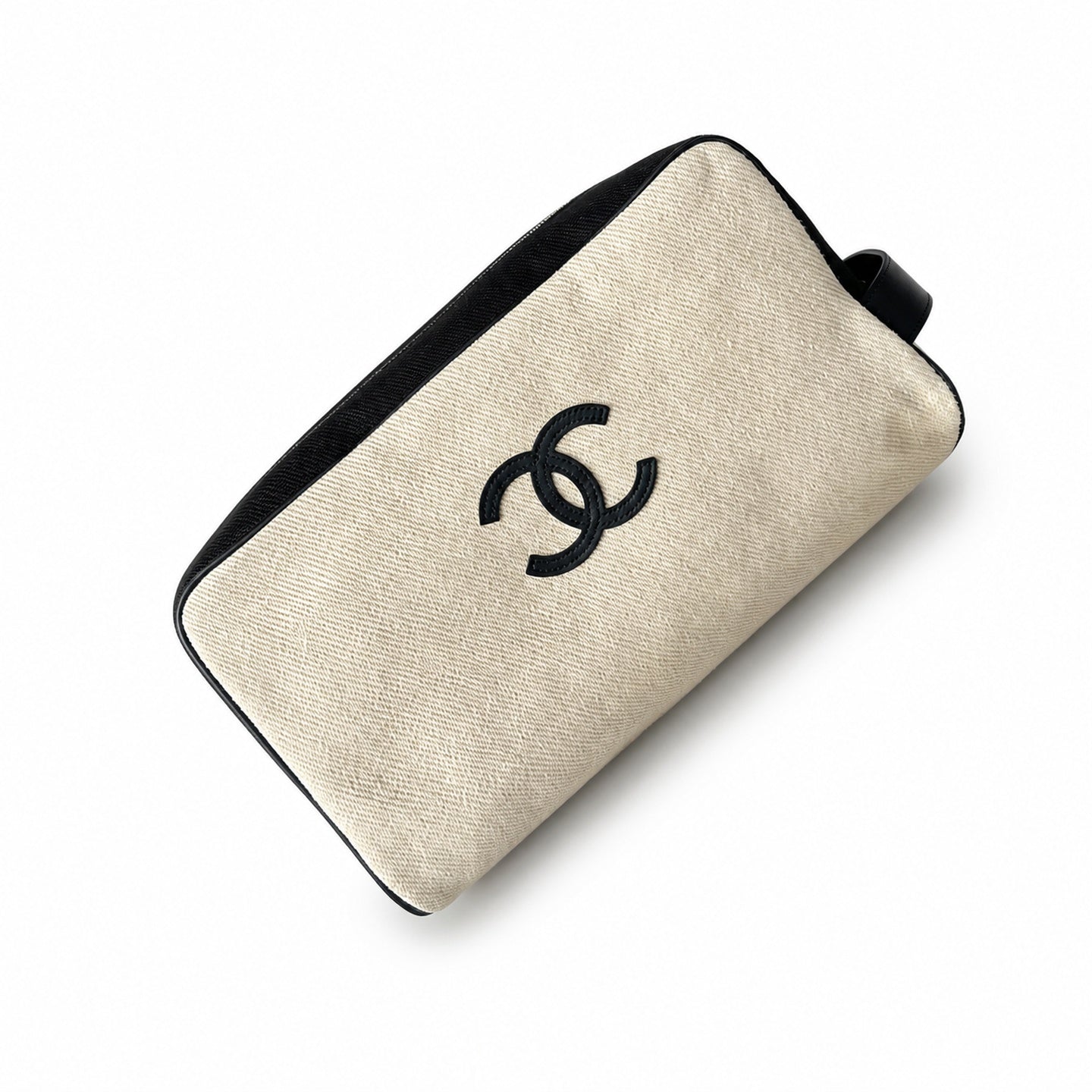 Chanel Small Embroidered Suede Leather Black Bag