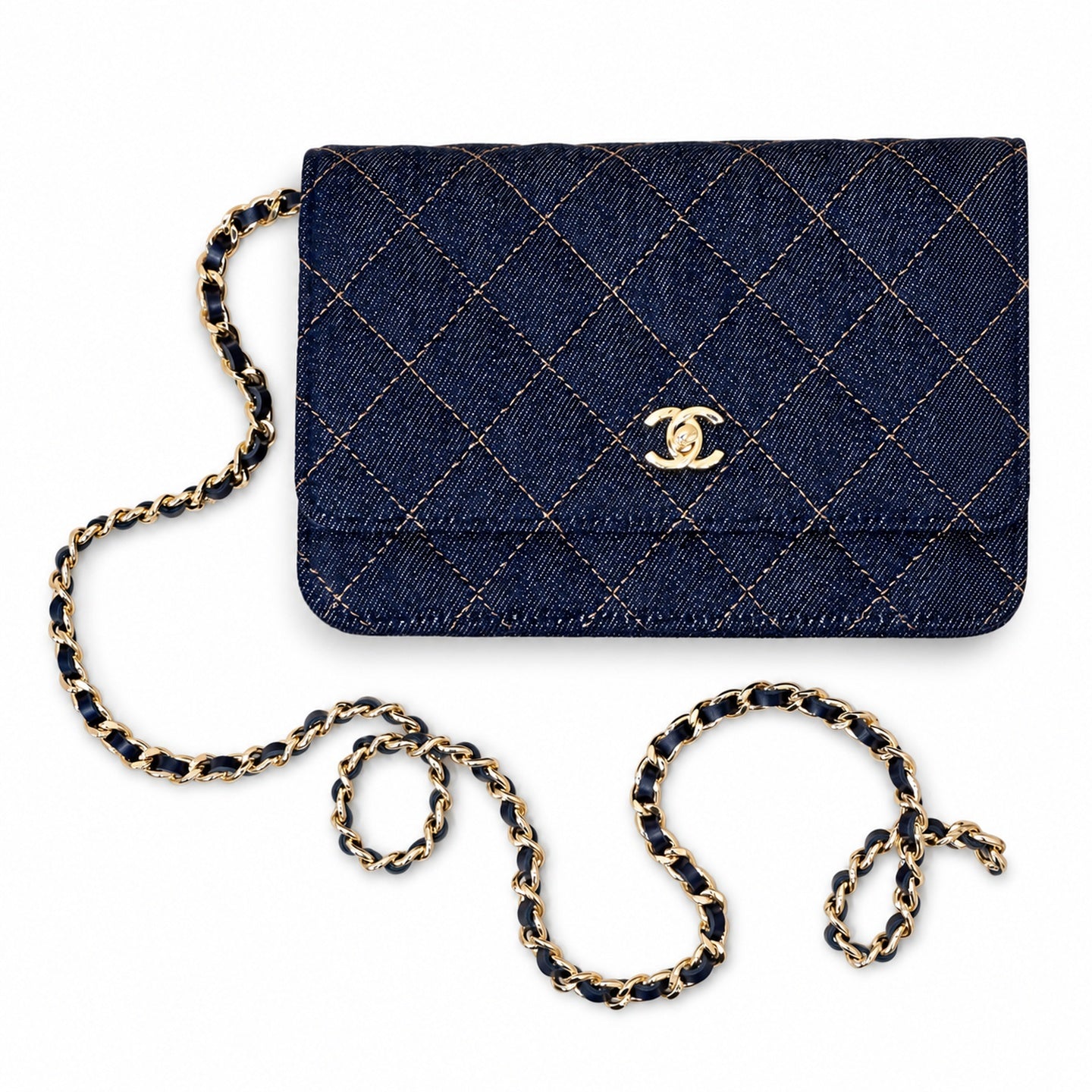 Chanel Supreme Small Denim Wallet on Chain