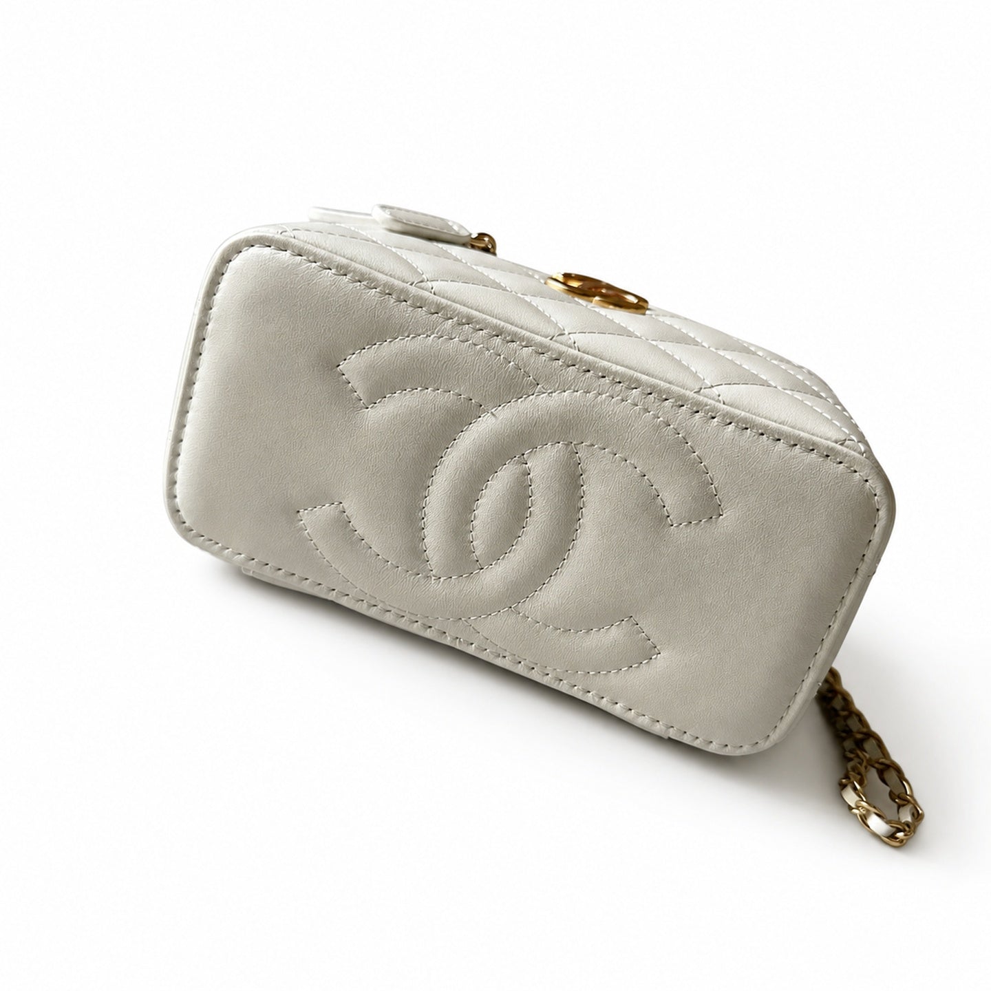 Chanel Black White Gold Bag