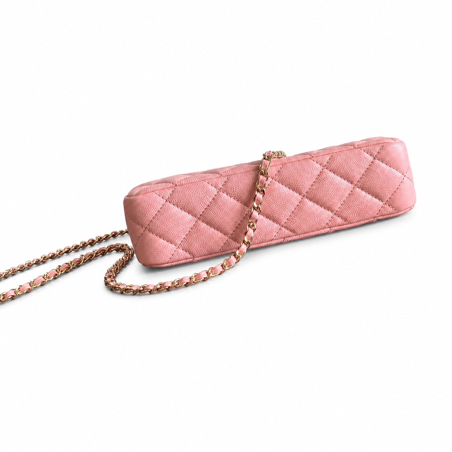Chanel Small Leather Pink Silver Bag