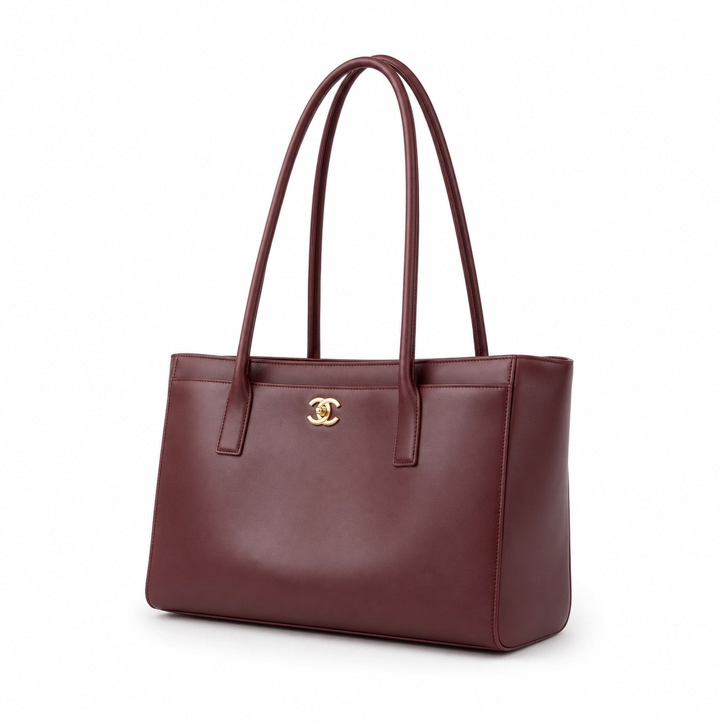 Chanel Red Burgundy Tote Bag