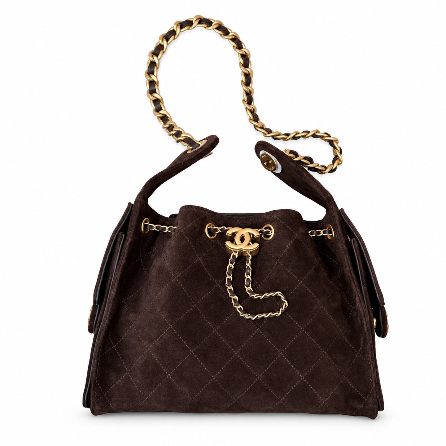 Chanel 25 Large Suede Brown Bag