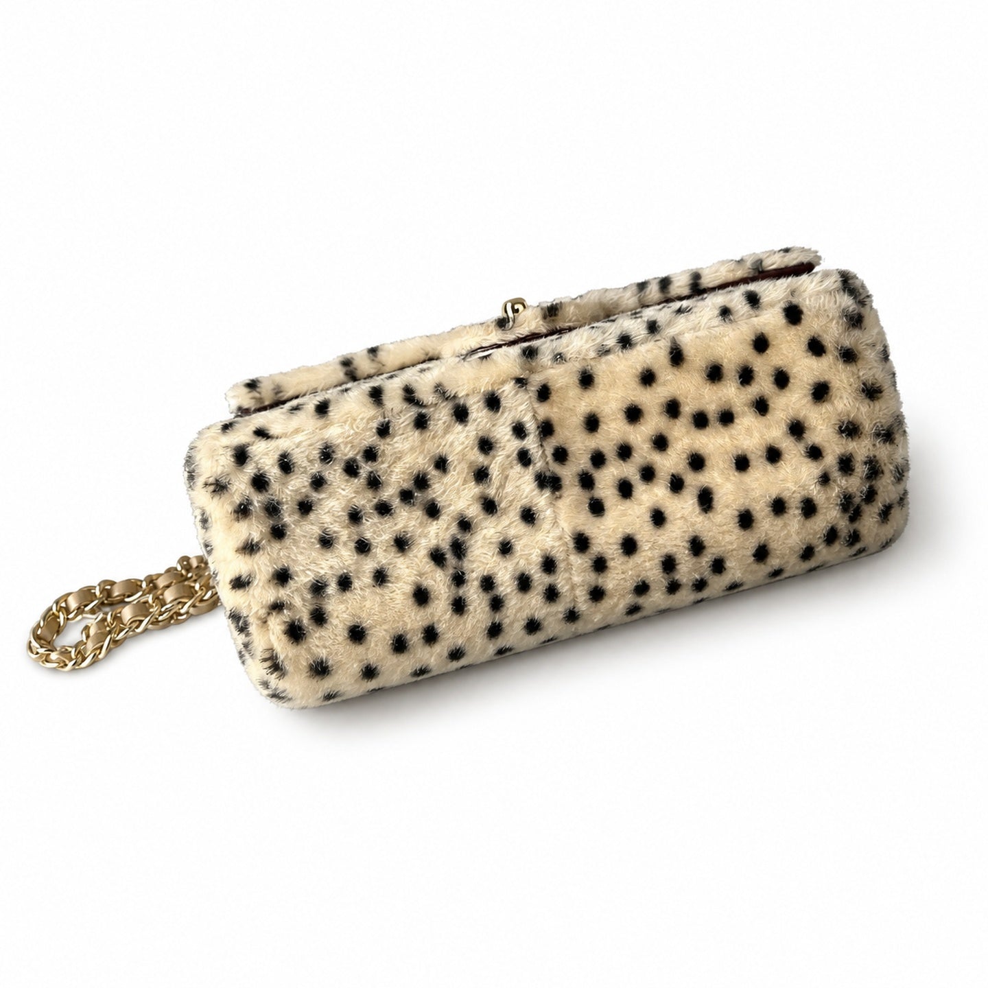 Chanel Large Suede Tweed Leather Bag