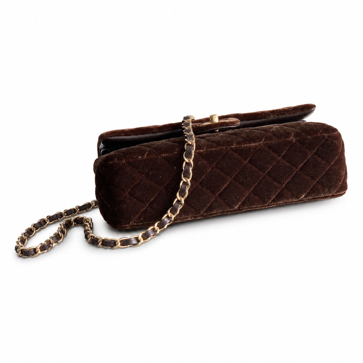 Chanel Velvet Brown Blue Purple Bag