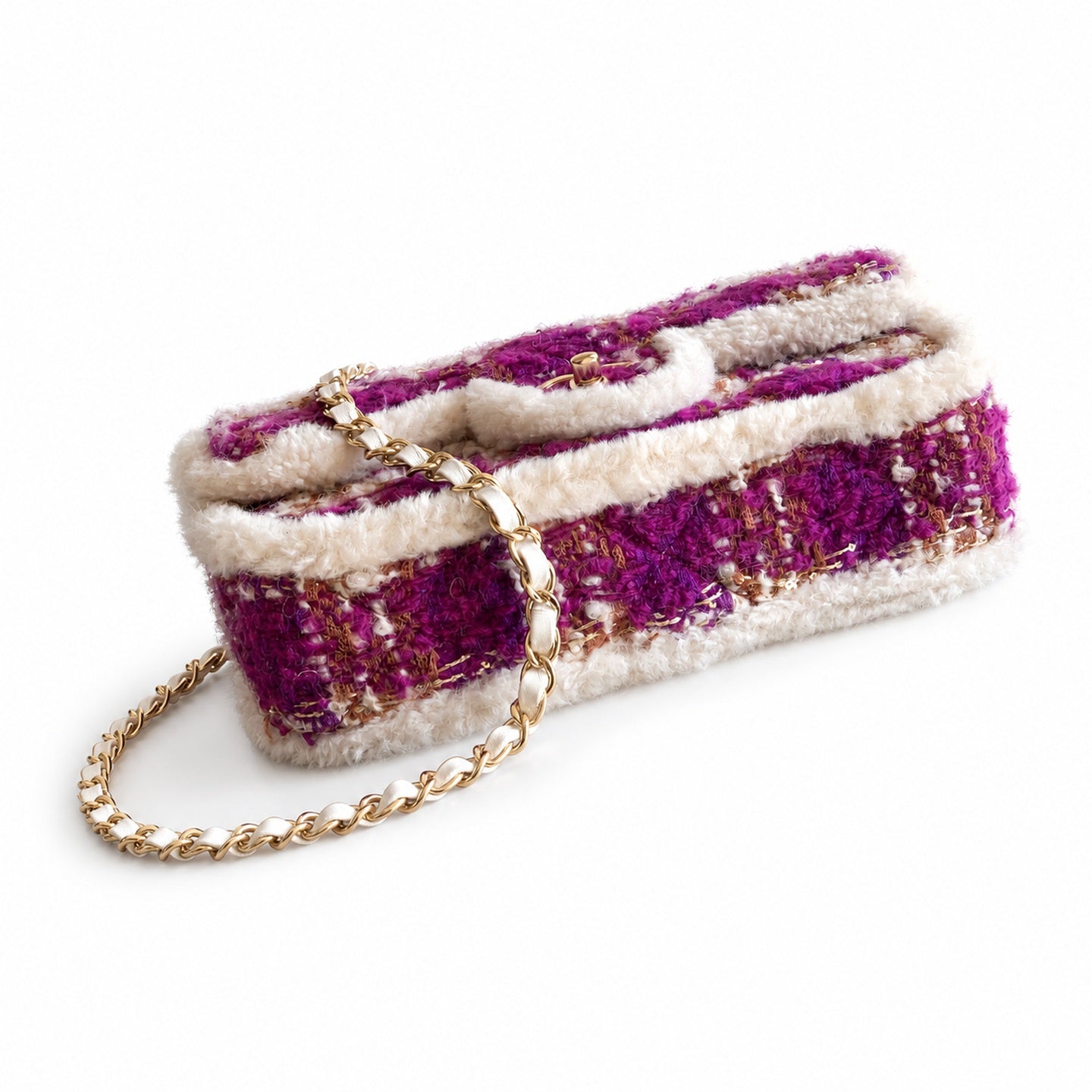 Chanel Large Wool Tweed Pink Purple Jacket