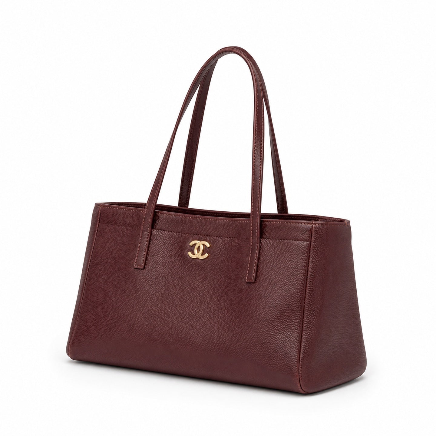 Chanel Red Burgundy Tote Bag