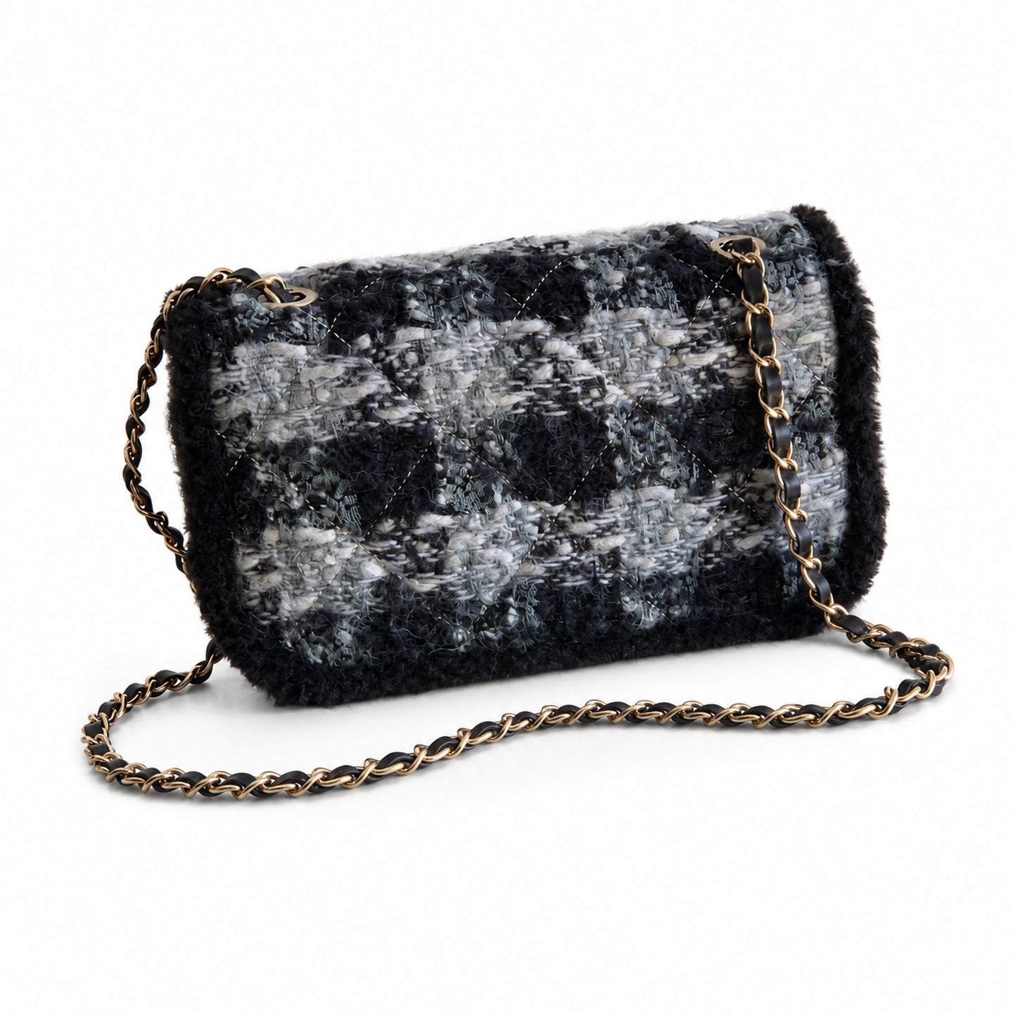 Chanel Mini Wool Tweed Black White Jacket