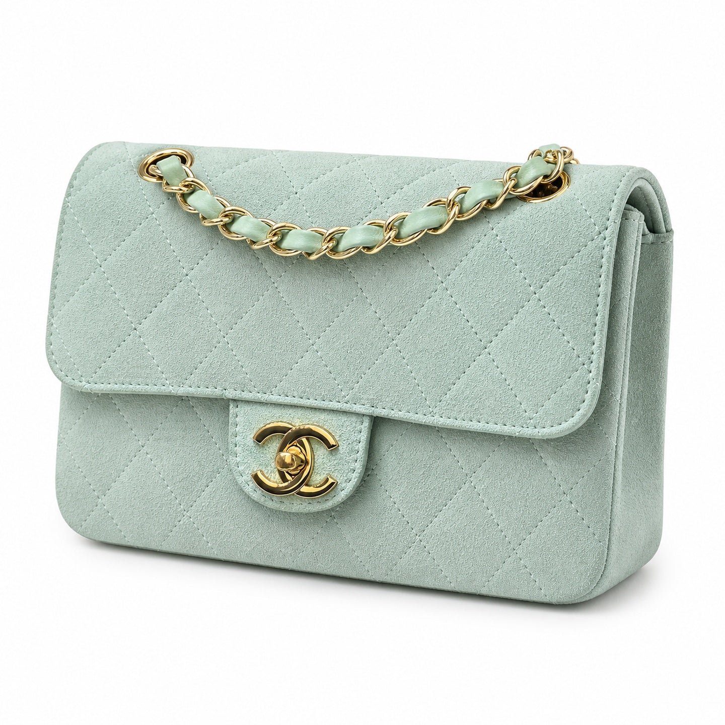 Chanel Suede Green Bag