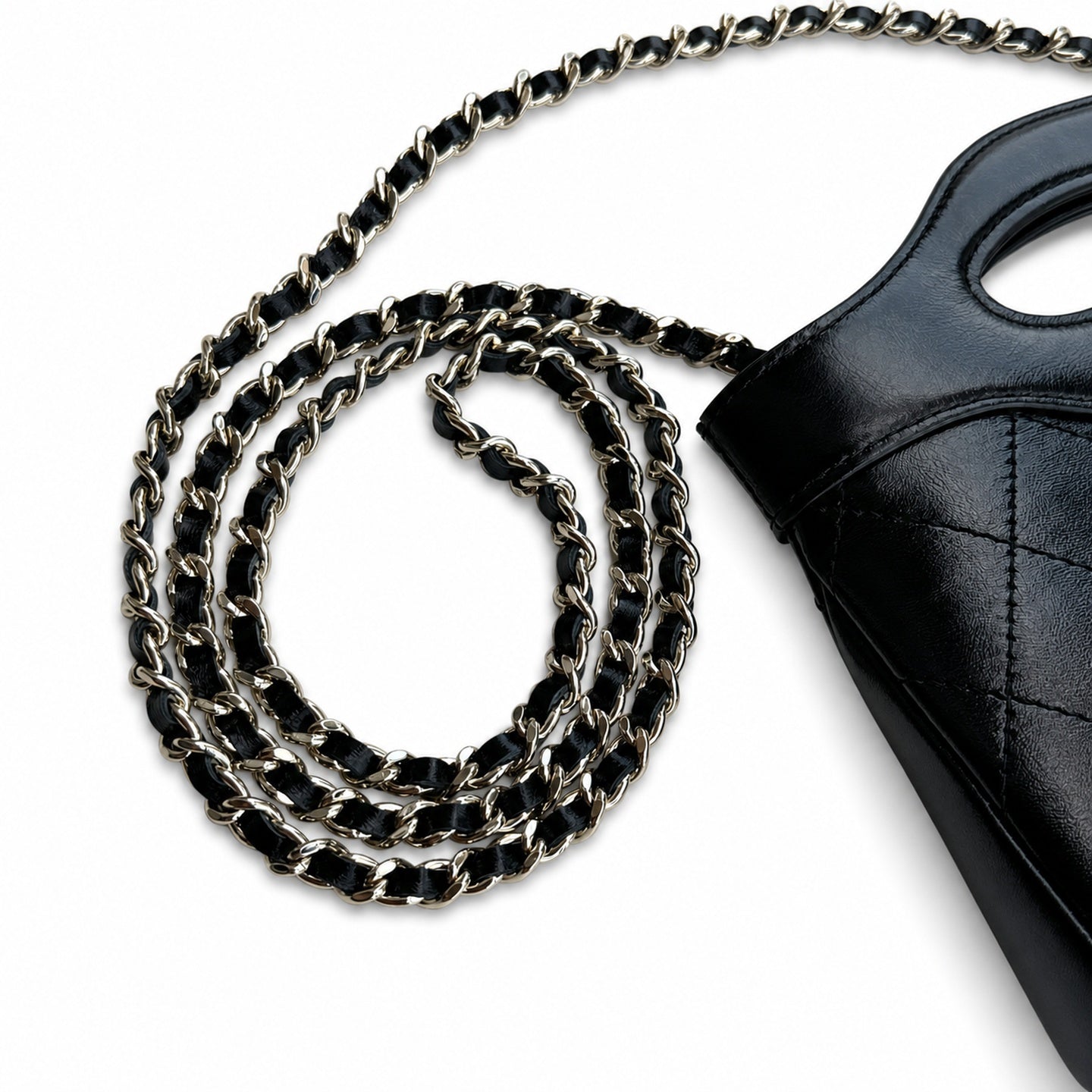 Chanel Mini Leather Gold Shopping Bag