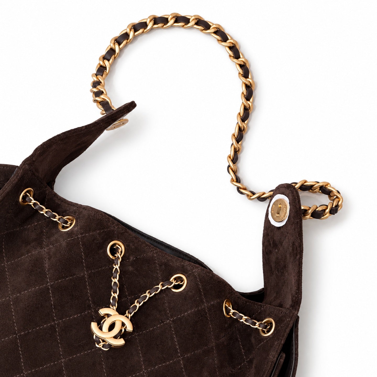Chanel 25 Large Suede Brown Bag