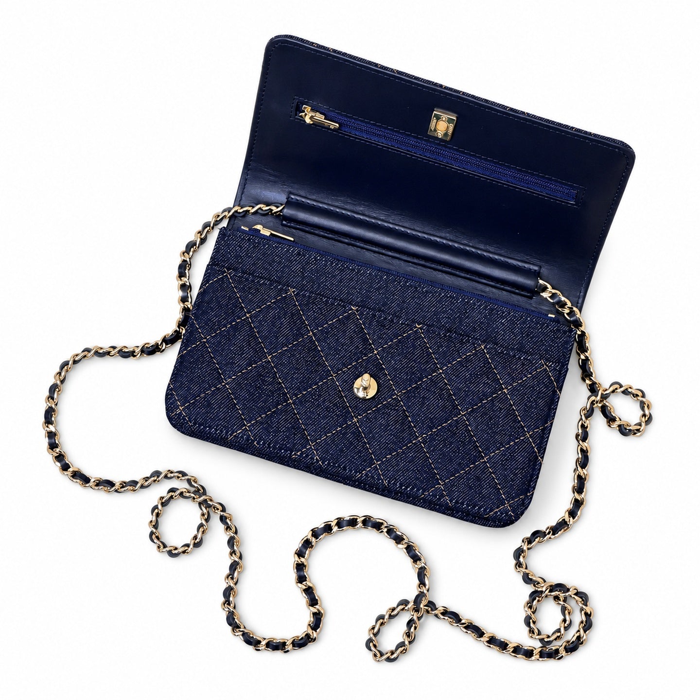 Chanel Supreme Small Denim Wallet on Chain