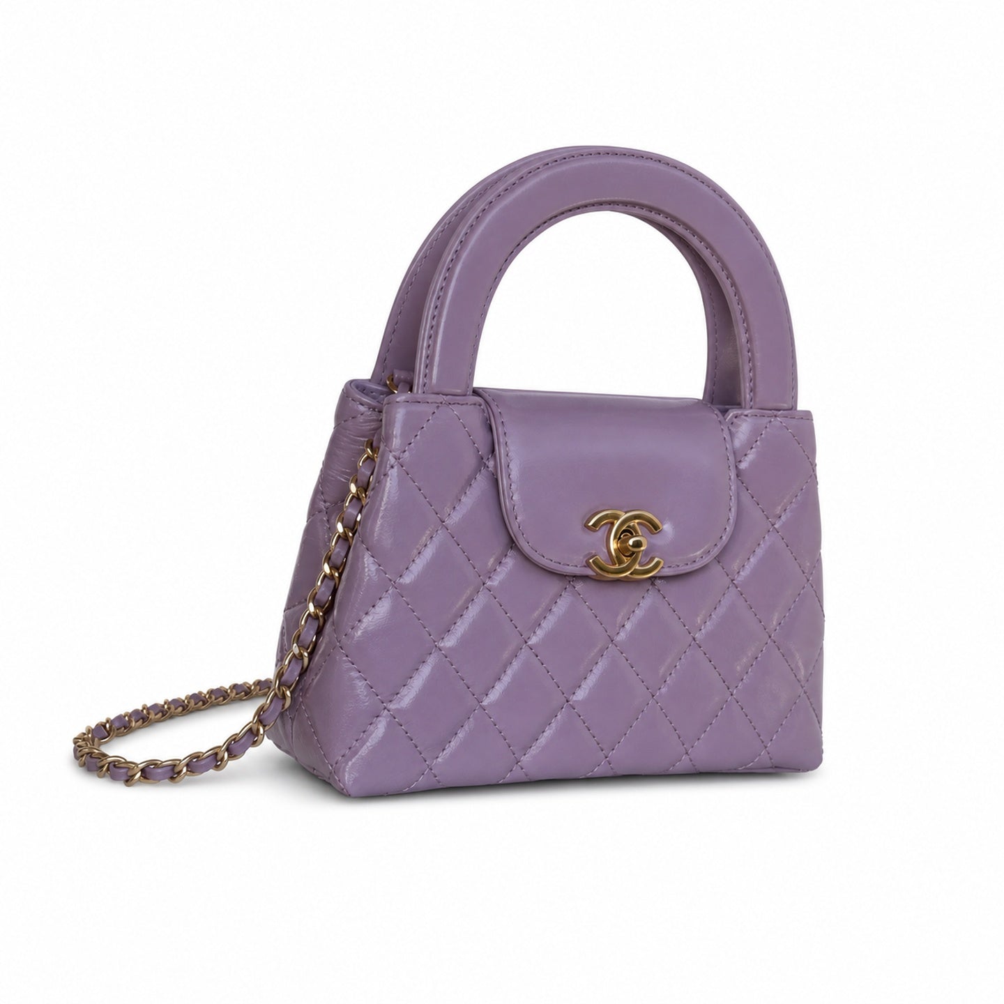 Chanel Black Purple Handbag