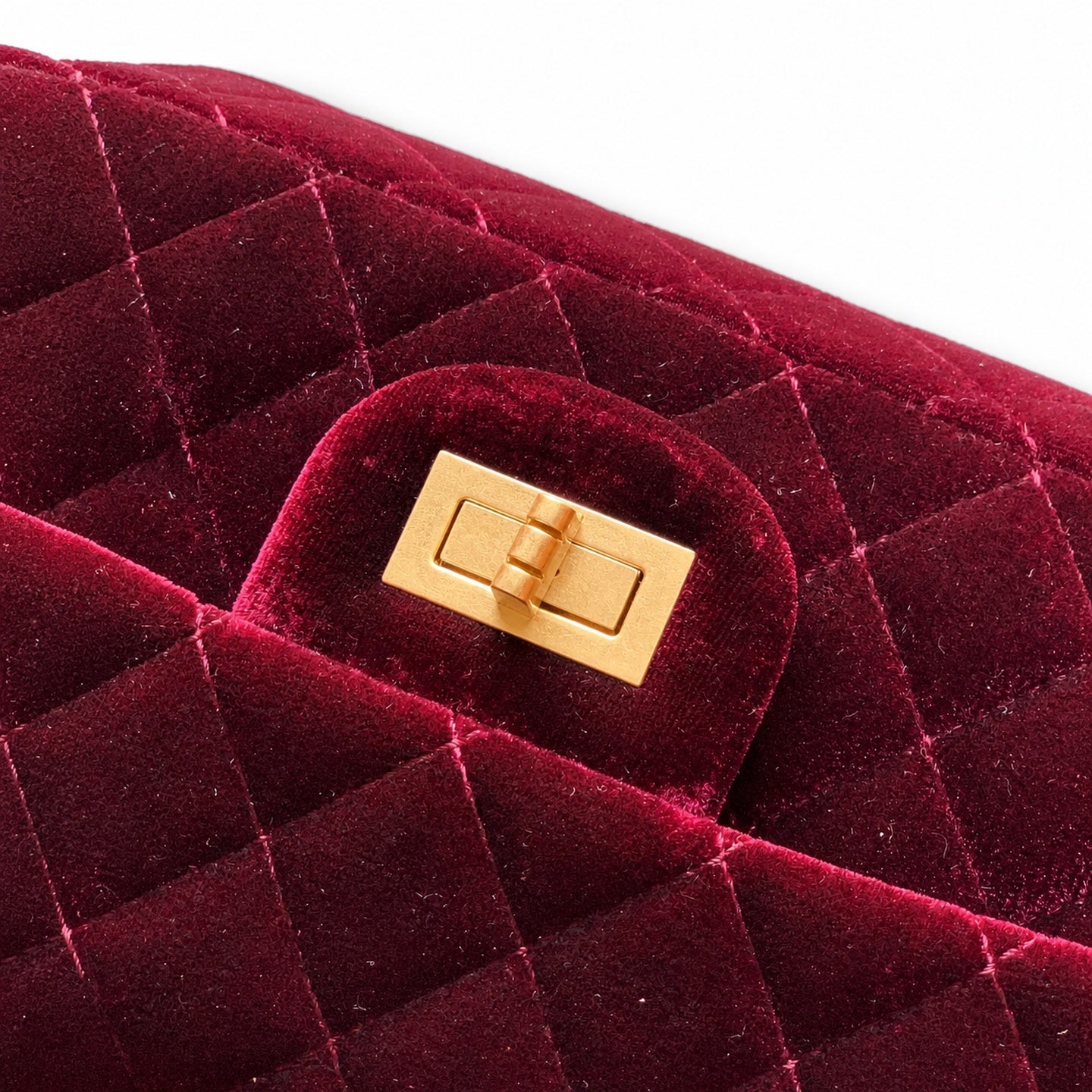 Chanel Mini Silk Velvet Tweed Leather Black Gold Burgundy Charm