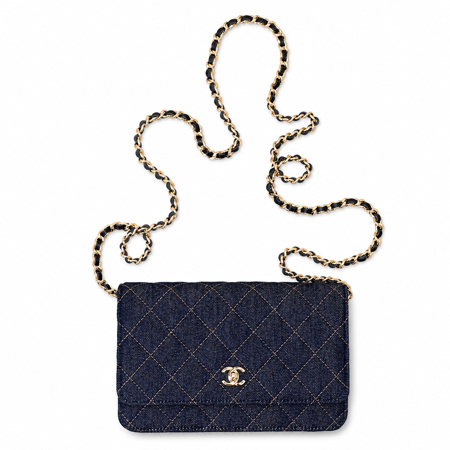 Chanel Supreme Small Denim Wallet on Chain