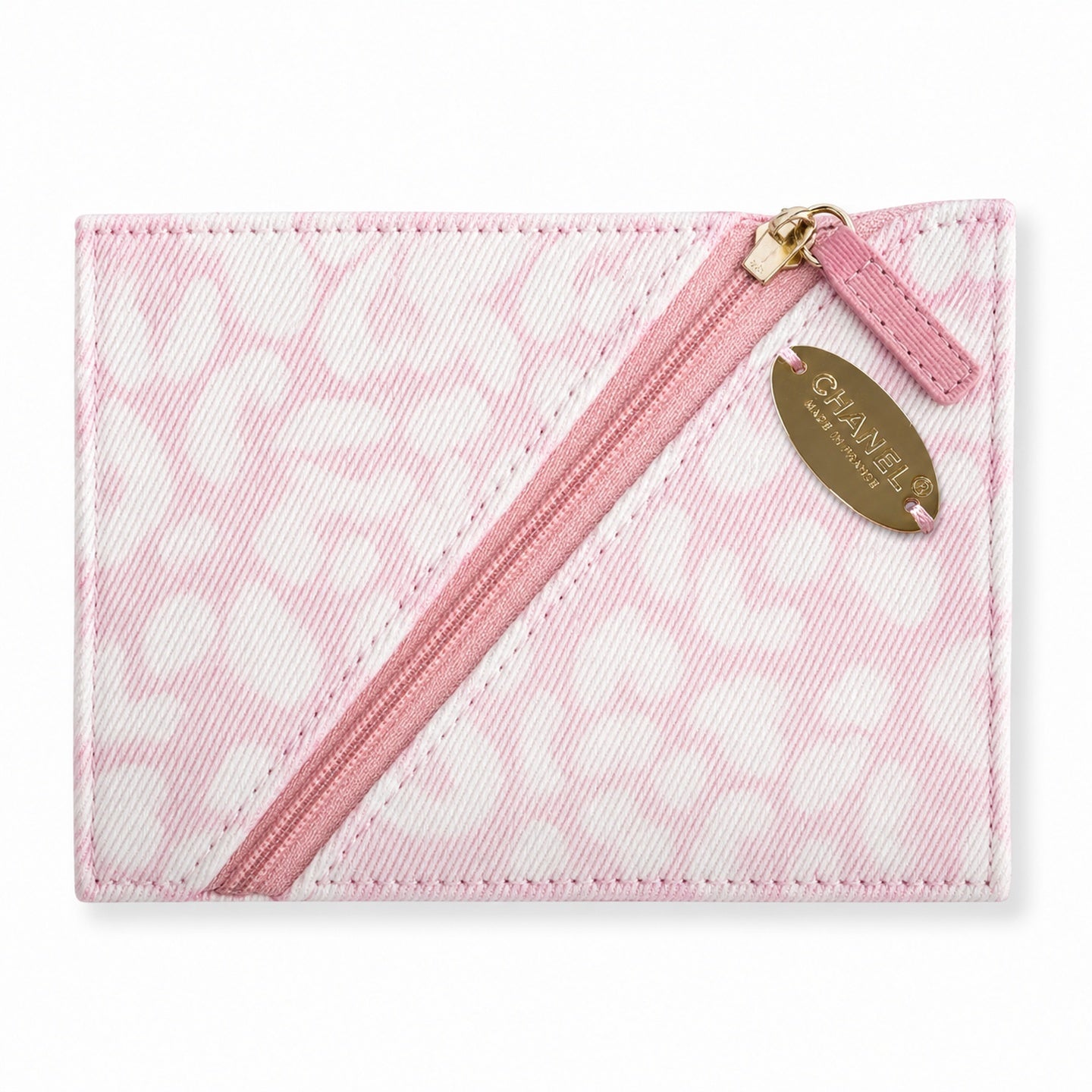 Chanel Denim White Pink Gold Bag