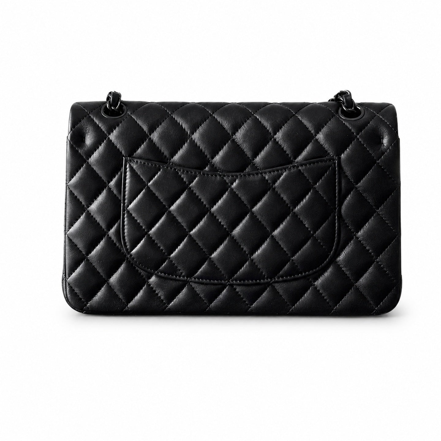 Chanel 2.55 Leather White Gold Charm