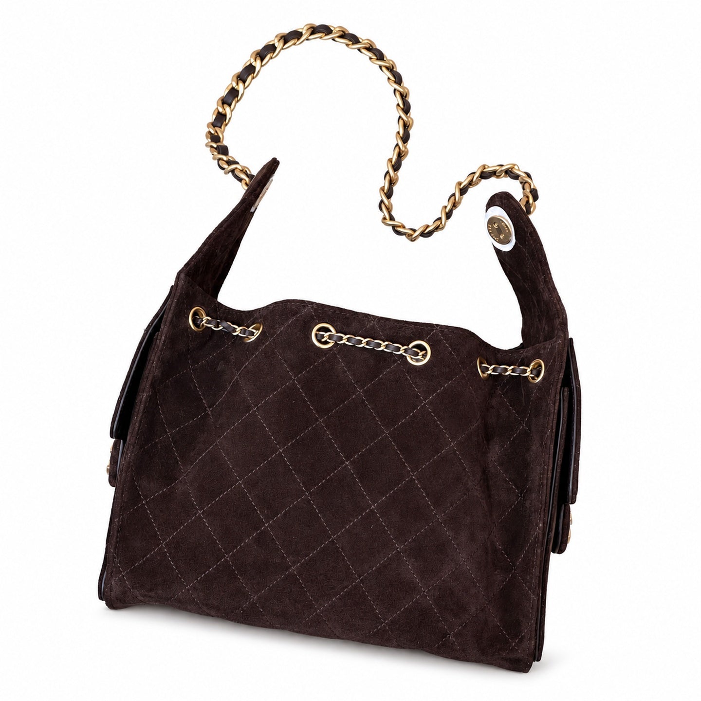 Chanel 25 Large Suede Brown Bag