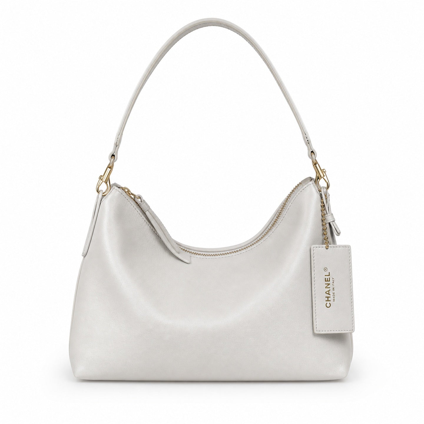 Chanel Small Leather Black Hobo Bag
