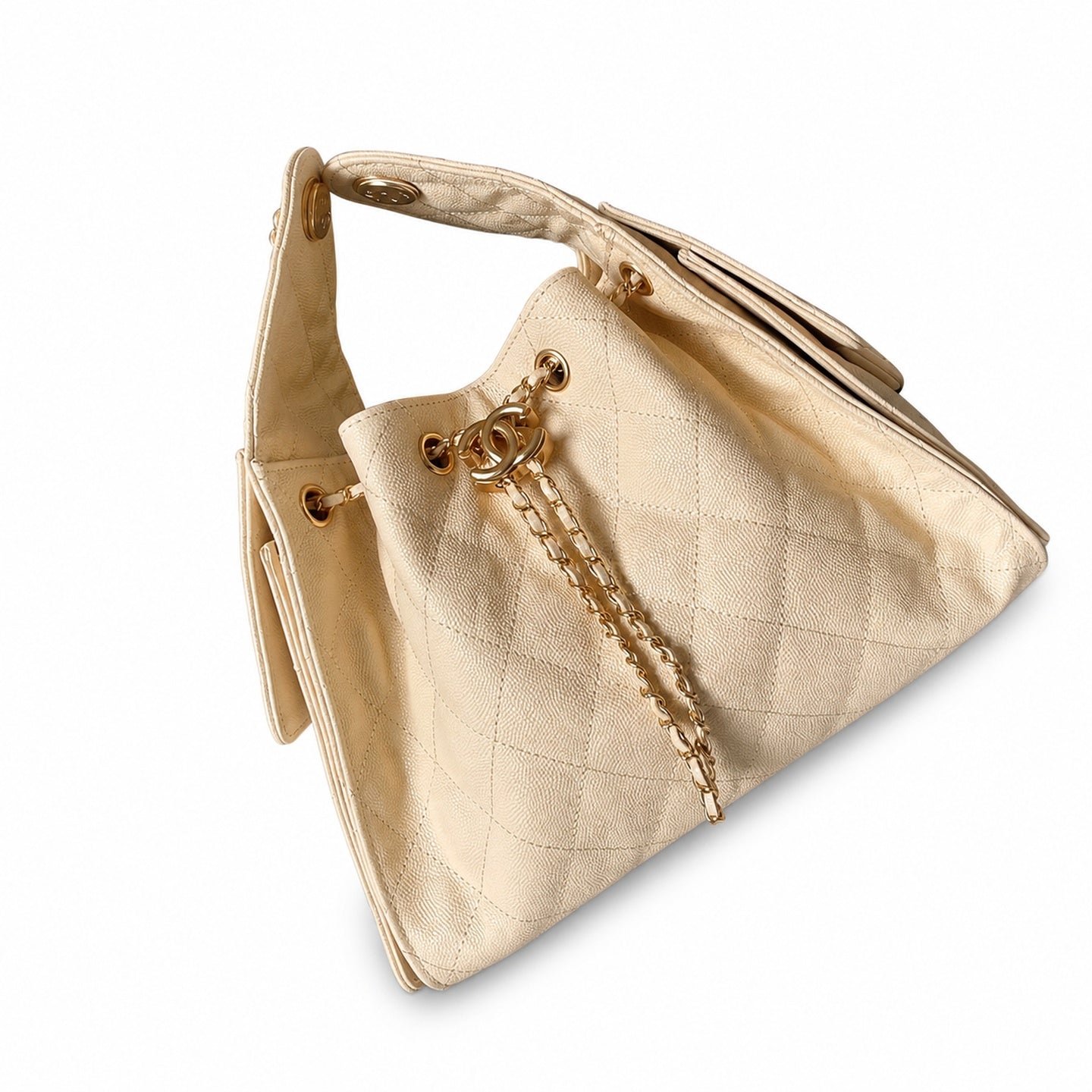 Chanel Small Leather Black Gold Bag